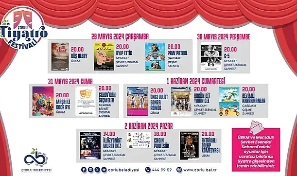 2. Çorlu Tiyatro Festivali Başlıyor