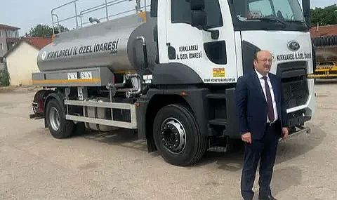 8000 Litrelik Su Tankeri Kırklareli İçin Göreve Hazır