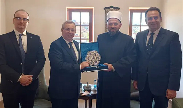 TRAKYA ÜNİVERSİTESİ HEYETİNDEN KARADAĞ BAŞ MÜFTÜSÜ RİFAT FEYZİÇ'E ZİYARET