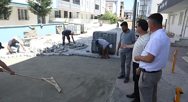 Başkan Çetin, Üstyapı Çalışmalarını İnceledi