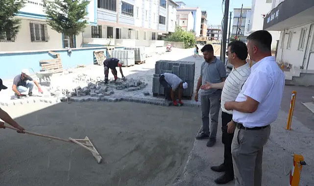 Başkan Çetin, Üstyapı Çalışmalarını İnceledi
