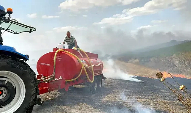 Tekirdağ'da 300 dekarı buğday ekili 600 dekar tarım alanı zarar gördü