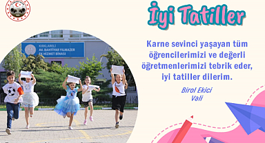 Vali Ekici'den Öğrencilere: Geleceğin Işığı Sizlersiniz