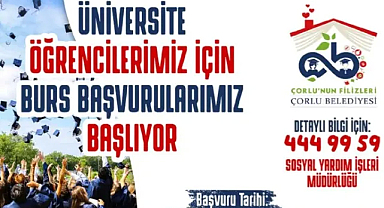 "Çorlu´nun Filizleri" Burs Başvuruları Başlıyor