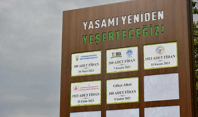 Lüleburgaz Kent Ormanı'nda 4.146 Fidan Toprakla Buluştu