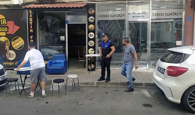 Zabıtadan Kaldırım İşgali Denetimi
