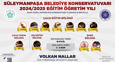 Süleymanpaşa Belediye Konservatuvarı kayıtları başladı