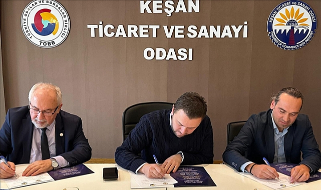 İPSALA VE KEŞAN MESLEK YÜKSEKOKULLARIMIZ İLE KEŞAN TİCARET VE SANAYİ ODASI ARASINDA İŞBİRLİĞİ PROTOKOLÜ İMZALANDI