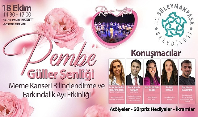 Süleymanpaşa Pembe Güller Şenliği’nde Buluşacak