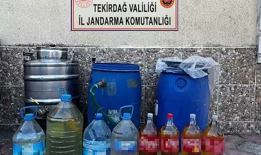Tekirdağ'da 105 litre kaçak içki ele geçirildi: 1 gözaltı
