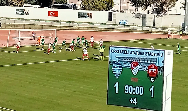 Kırklarelispor Sahasında 24 Erzincanspor ile 1-1 Berabere Kaldı