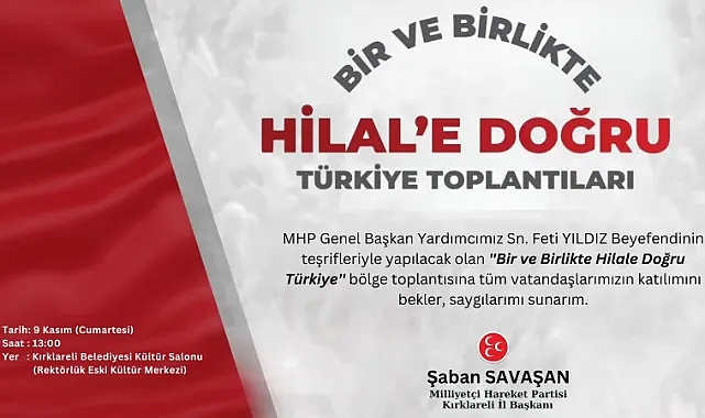 MHP Kırklareli İl Başkanlığı, Bölge Toplantısına Ev Sahipliği Yapacak