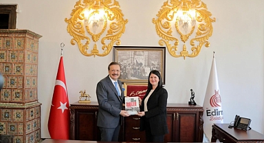 Edirne Belediye Başkanı Filiz Gencan Akın, TOBB Başkanı M. Rifat Hisarcıklıoğlu'nu Ağırladı