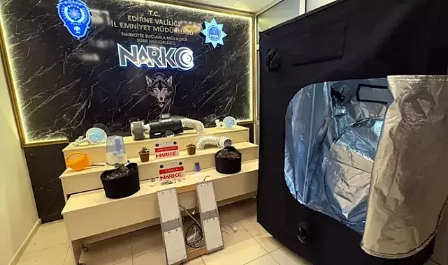 Evine kurduğu sistemle uyuşturucu üreten şüpheli tutuklandı