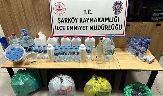 Şarköy'de sahte içki ele geçirildi