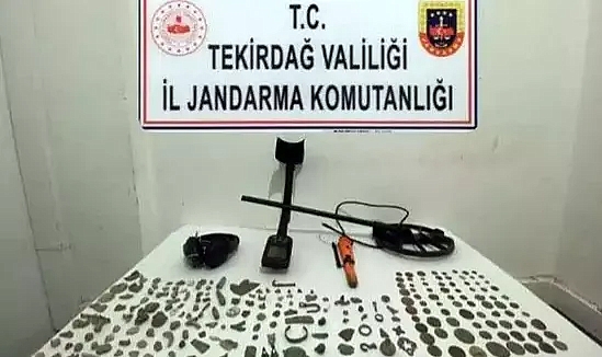 Tekirdağ'da 230 tarihi obje ele geçirildi