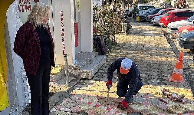 Kaynarca’da Doğalgaz Çalışmaları Sonrası Yol ve Kaldırım Tamiratları Devam Ediyor