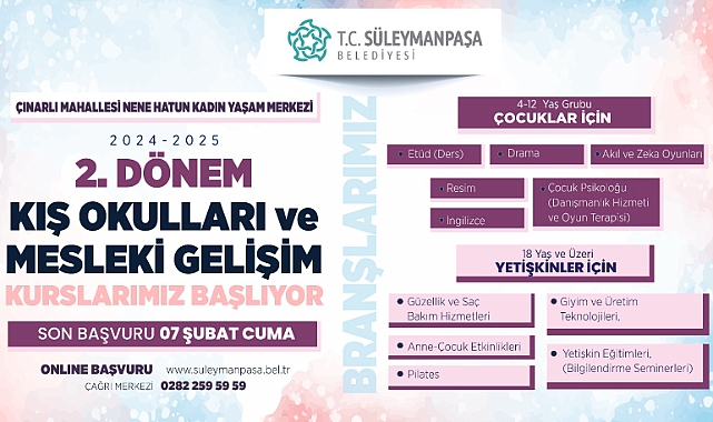 Kış Okulları İkinci Dönem Kayıtları Başladı