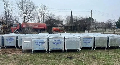 Pehlivanköy Belediyesi'ne 46 Yeni Çöp Konteyneri Hibe Edildi