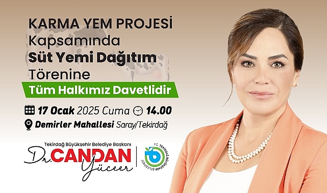 TEKİRDAĞ BÜYÜKŞEHİR BELEDİYESİ'NDEN SÜT ÜRETİCİLERİNE YEM DESTEĞİ