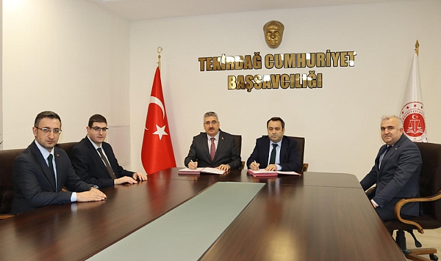 TEKİRDAĞ CUMHURİYET BAŞSAVCILIĞI İLE TEKİRDAĞ NKÜ ARASINDA DENETİMLİ SERBESTLİK HİZMETLERİ ALANINDA İŞ BİRLİĞİ PROTOKOLÜ İMZALANDI