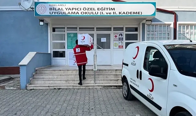 Türk Kızılay Kırklareli Şubesi'nden Bilal Yapıcı Özel Eğitim Uygulama Okulu'na Destek