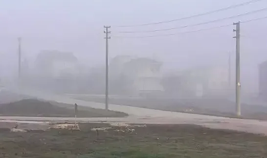 Keşan'da sis; görüş mesafesi 50 metreye kadar düştü