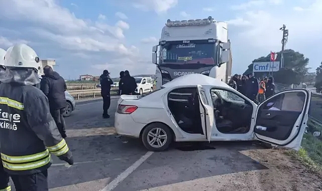 Tekirdağ'da TIR ile otomobil çarpıştı: 1 ölü, 2 yaralı