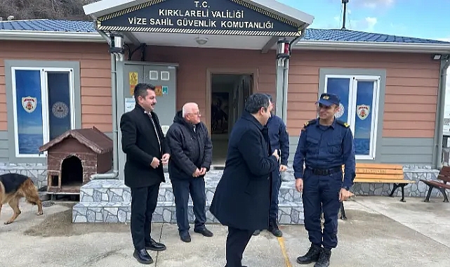 Vize Kaymakamı Kemal Balaban'dan Kıyıköy Sahil Güvenlik Komutanlığı'na Ziyaret