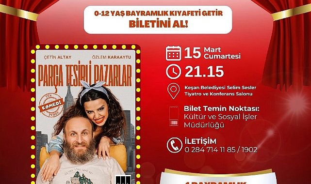 Bayramlık Kıyafet Bağışı Tiyatro Biletine Dönüşüyor Sanat ve İyilik Keşan'da Buluşuyor