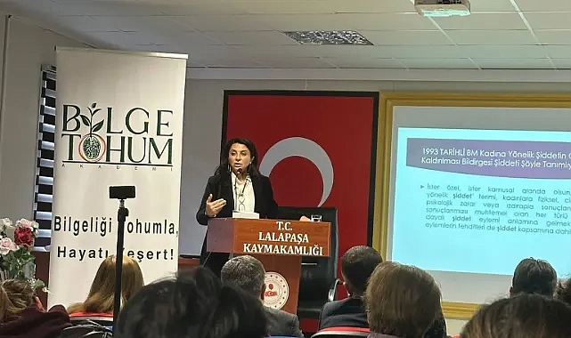 Lalapaşa’da Kadına Yönelik Şiddetle Mücadele Semineri Düzenlendi
