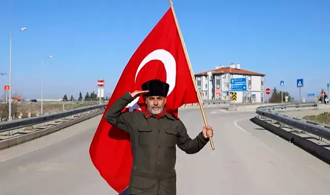 Şehitler için İstanbul'dan Çanakkale'ye yürüyen gazi torunu Edirne'ye ulaştı