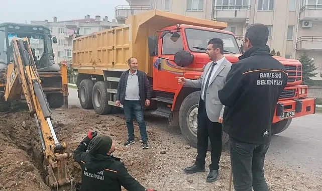 Babaeski'de Atatürk Mahallesi'nde İçme Suyu Hattı Yenileniyor