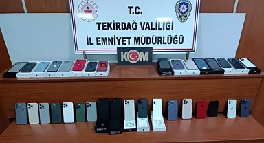 Çerkezköy'de 34 kayıt dışı telefon ele geçirildi