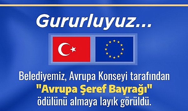Çorlu Belediyesi`ne Avrupa`dan Bir Ödül Daha: Avrupa Şeref Bayrağı