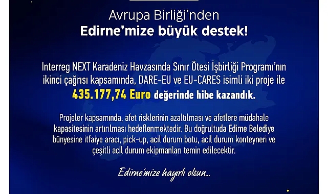 Edirne Belediyesi'nden Afetlere Dirençli Bir Gelecek İçin Önemli Adım