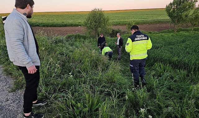 Edirne'de devrilen motosiklet metrelerce sürüklendi: 1 ölü, 1 yaralı