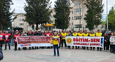 Kırklareli’nde Proje Okullarına Karşı Ortak Tepki: "Öğretmenimize ve Okulumuza Sahip Çıkıyoruz"