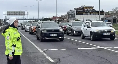 Tekirdağ-İstanbul kara yolunda trafik denetimler artırıldı