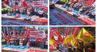 Edirne’de Binlerce Kişi Saraçlar Caddesi’ni Emek, Dayanışma ve Adalet İçin Doldurdu