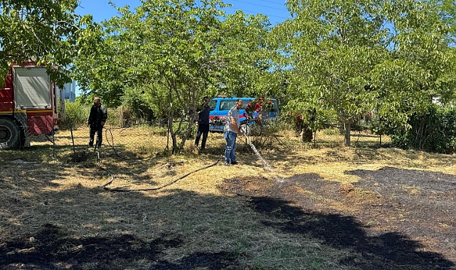 Limanköy’de Örtü Yangını Paniği! Hızlı Müdahale Büyük Felaketi Önledi