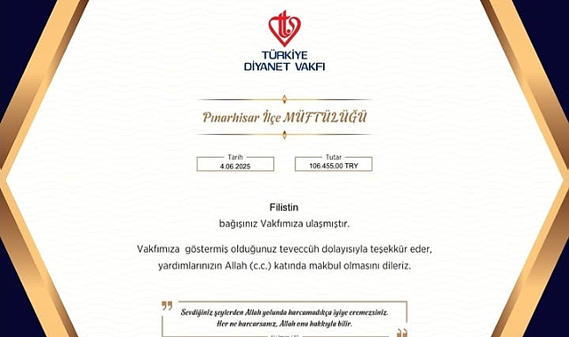 Pınarhisar'da Gazze İçin Düzenlenen Kermeste 106 Bin TL Bağış Toplandı