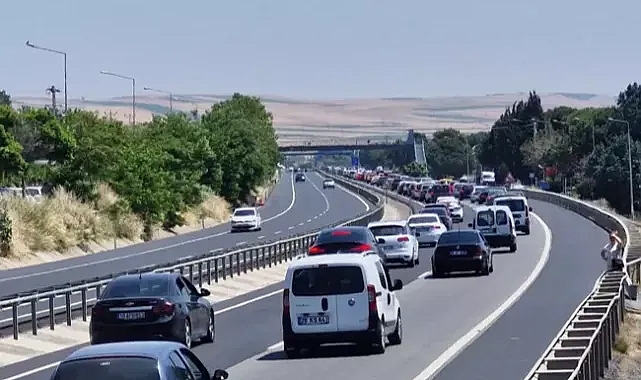 Tekirdağ'dan İstanbul'a bayram dönüşü yoğunluğu