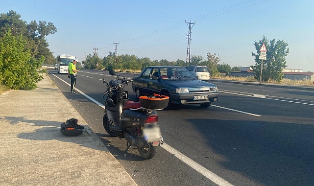 Kırklareli Girişinde Motosiklet ile Minibüs Kazası: 1 Yaralı