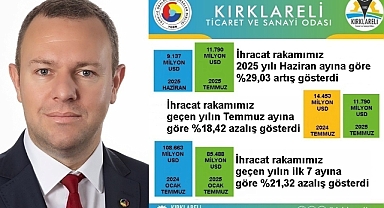 Kırklareli’nin Temmuz Ayı İhracatı 11,79 Milyon Dolar Oldu