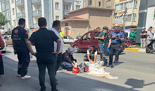 Çöp kamyonunun çarptığı yaya öldü; kaza kamerada