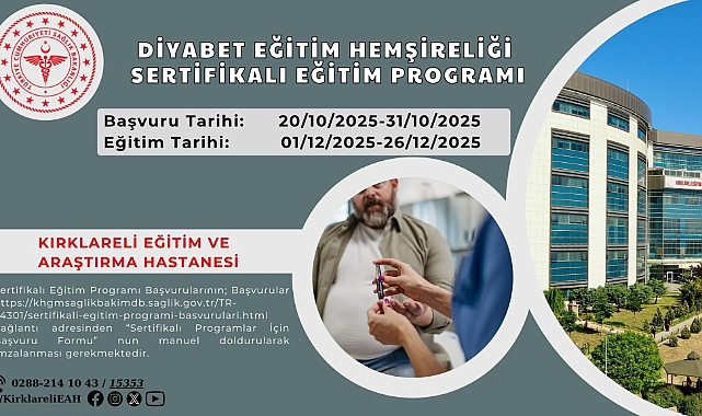 Kırklareli Eğitim ve Araştırma Hastanesi'nden Diyabet Eğitim Hemşireliği Programı