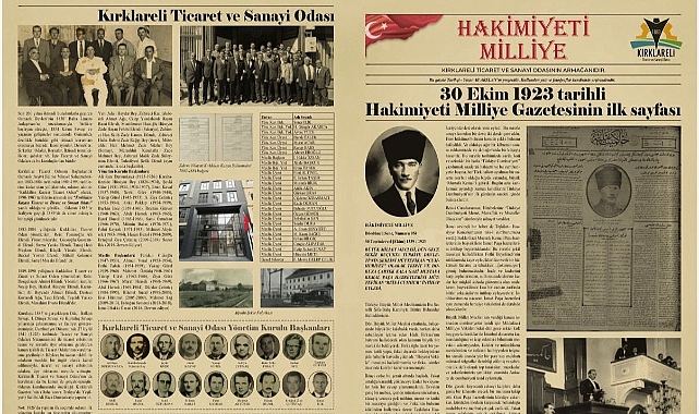 Kırklareli TSO'dan 29 Ekim'e Özel Tarihi Gazete