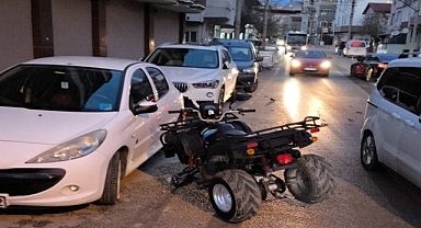 Askeri araca ve otomobile çarpan ATV’nin alkollü sürücüsü yaralandı