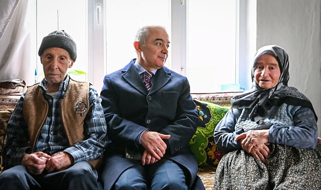 71 Yıllık Sevgiye Anlamlı Ziyaret: Vali Uğur Turan'dan Kalyoncu Çiftine Vefa